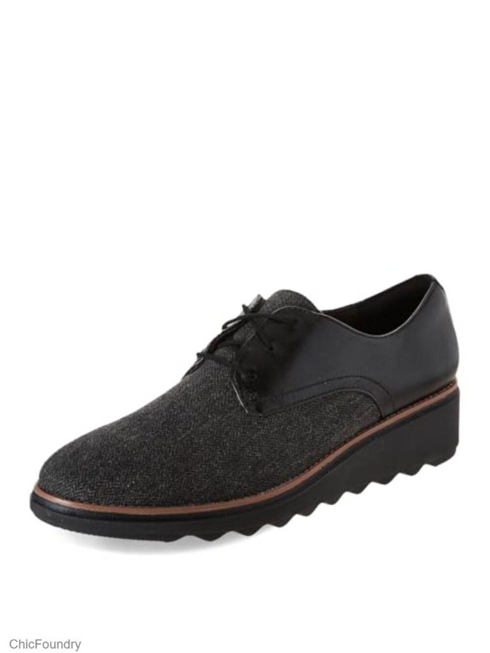 Women's Leather Tweed Wedge Loafer - Slip Resistant Cushion Soft